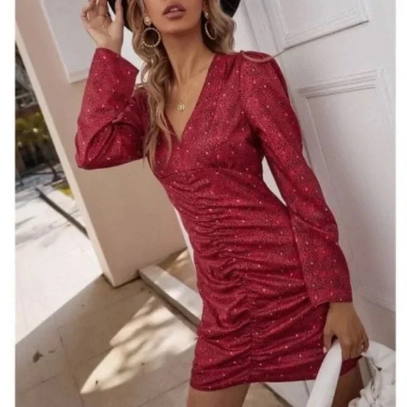 cute long sleeve black dresses Black Long Sleeve Tunic Dress main image 1